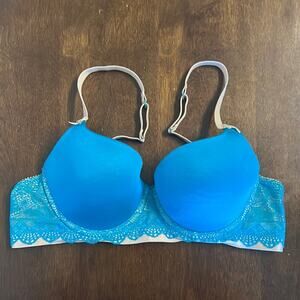 HEIDI By Heidi Klum Blue Lace Bra H221-1167B 36B